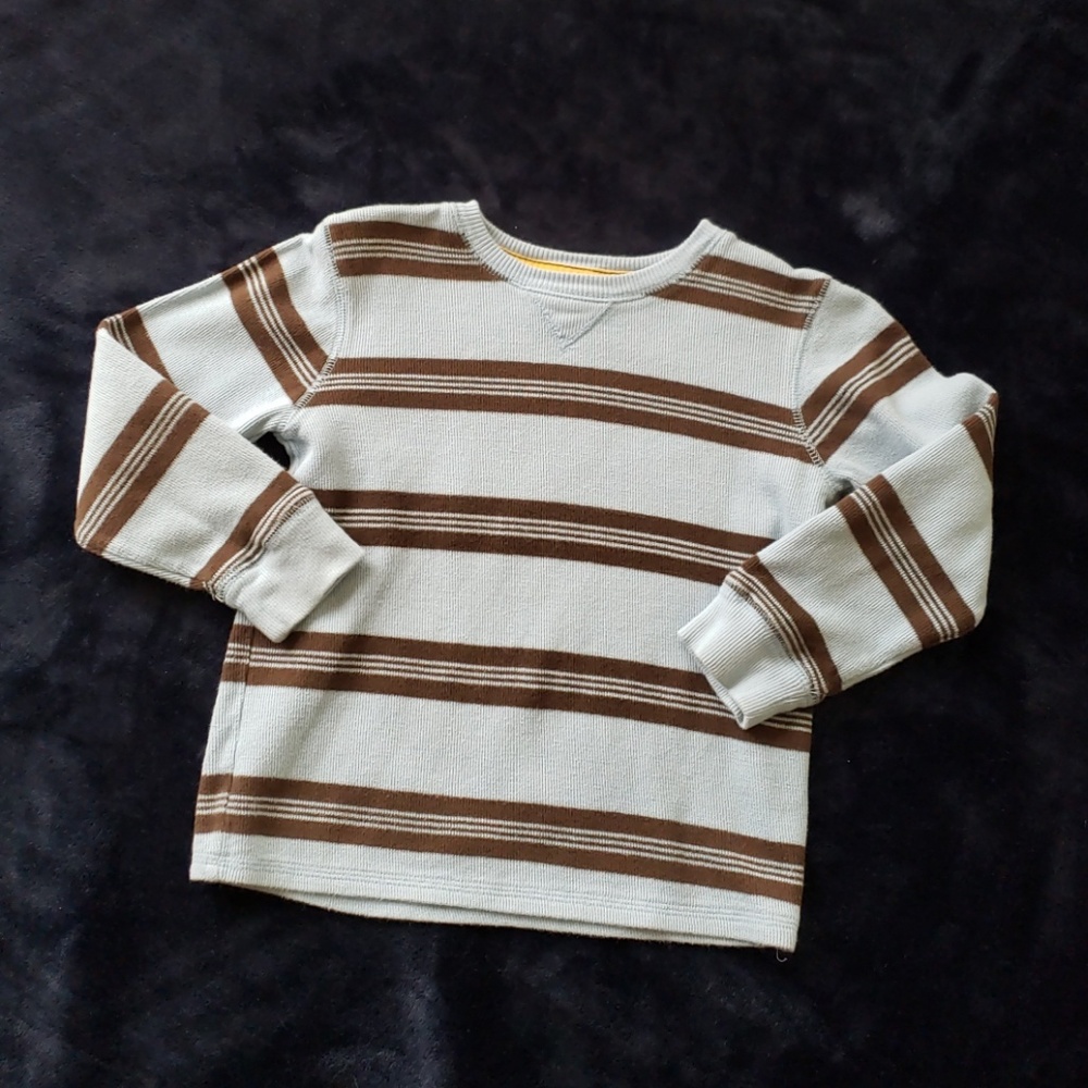 👦 Boys Size 5 / 6 Long Sleeve Striped Shirt